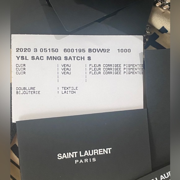 YSL Grain De Poudre Textured Mixed Matelasse Triquilt Small Monogram Satchel - Picture 3 of 16